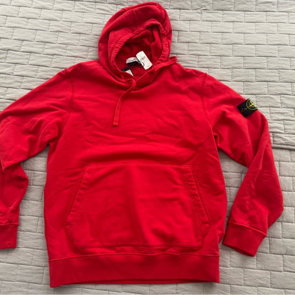 Stone Island Red Hoodie - Men size XXL - 100% Authentic